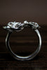 Harlequin&Lionhead handmade Adjustable Rose ring in sterling silver