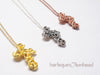Harlequin&Lionhead handmade Rose Cross necklace in sterling silver, or gold plated Harlequin&Lionhead handmade Rose Cross necklace in sterling silver, or gold plated