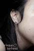 Harlequin&Lionhead handmade Rose stud earrings sterling silver oxidized