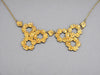 Harlequin&Lionhead handmade statement Rose Bib Collar necklace gold plated
