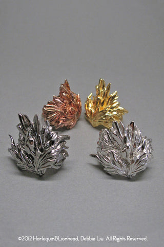 Harlequin&Lionhead handmade statement unisex cocktail ring gold plated, yellow, rose, white or black