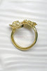 Harlequin&Lionhead handmade Adjustable Rose ring gold or rose gold plated
