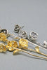 Harlequin&Lionhead handmade Long Stem Rose artisan earrings in sterling silver or gold plated